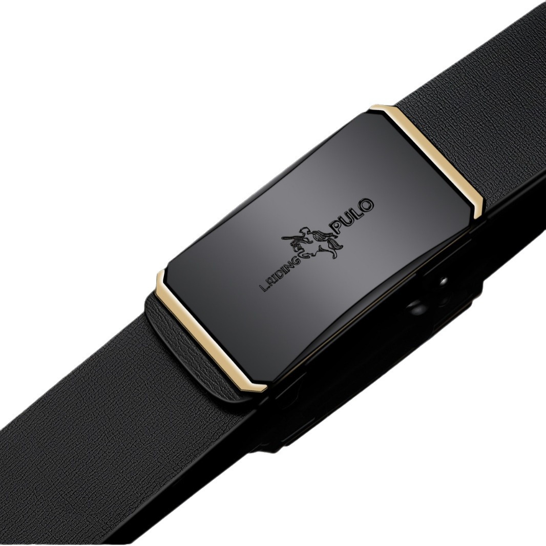 【 Subsidy in Progress 】 Paul genuine men's belt, self-locking bestseller, fashionable business versatile belt, high-end belt Item Picture