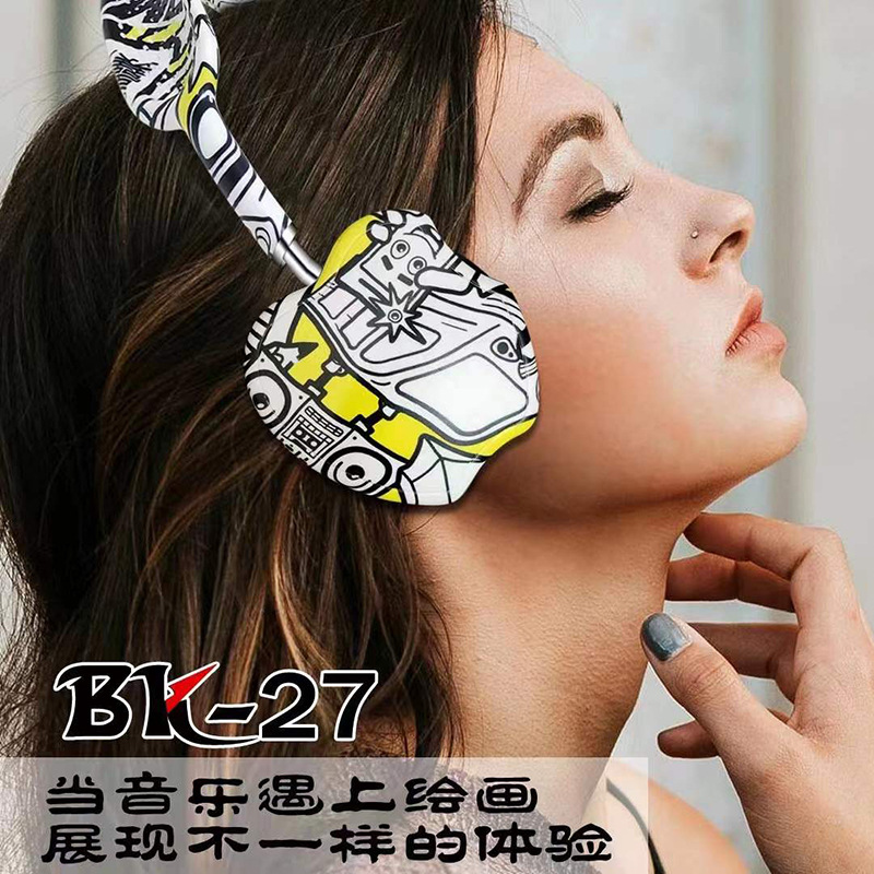 Transfronteriza nuevo BK-27 tendencia graffiti auriculares bluetooth auriculares estéreo inalámbrico bluetooth auriculares Application Scenario