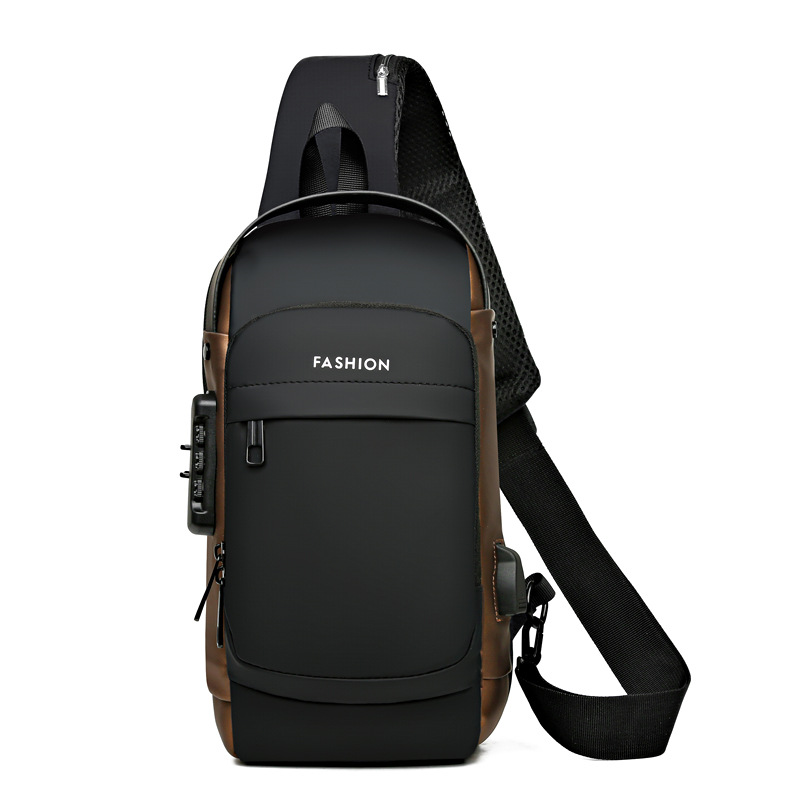 Chest Bag Crossbody Bag Men's Anti-Theft Crossbody Bag Boys Large Capacity Sports Crossbody Backpack Single Shoulder Crossbody Men's Chest Bag Item Picture