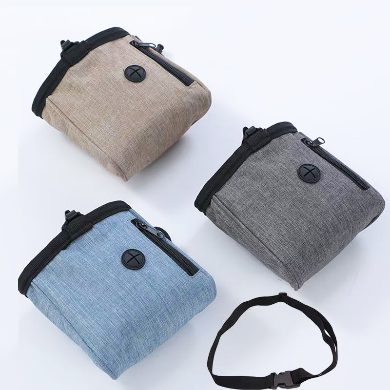 Cross-border pet training bags, portable snack bags for dog outings, dog walking bags, multi-purpose garbage collection bags, dog training waist bags