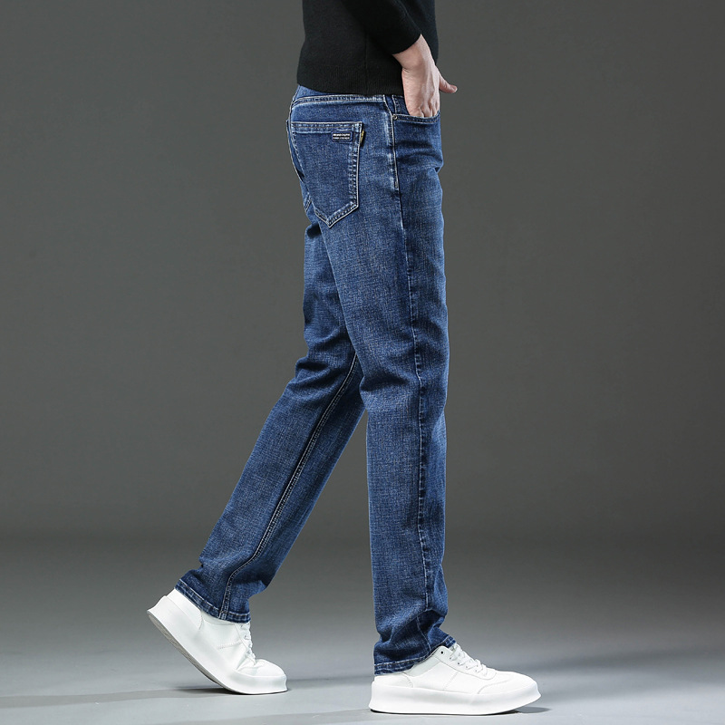 New high-end men's straight-leg loose, light business men's casual long pants for autumn and winter details Picture