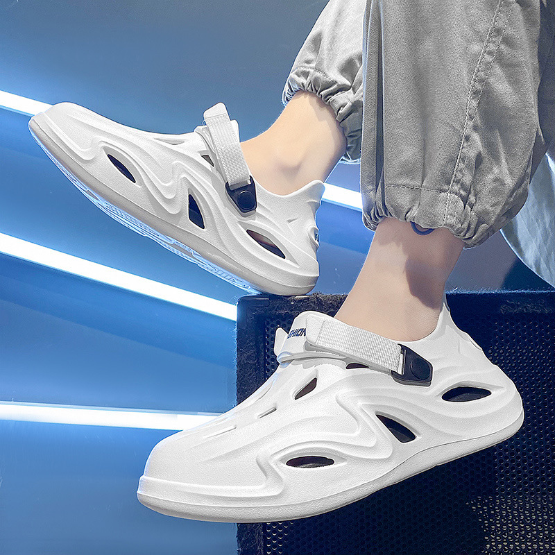 Thick-Soled Crocs Men's Summer 2024 New Sports Non-Slip Beach Shoes Wear Sandals Wholesale Specification drawing