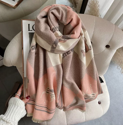 Office Scarf Shawl Dual-Use Air-Conditioned Room Blanket With Female Foreign Style New Korean Version Of Warm High-End Bib Specification drawing