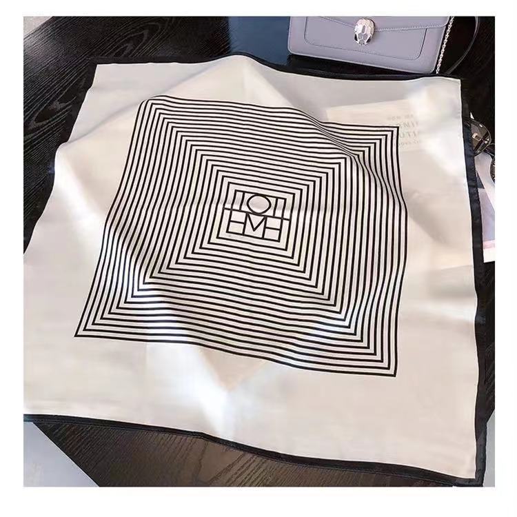 条纹丝巾法式发带小丝巾女时尚绑围巾新款装饰小方巾夏季百搭款详情5