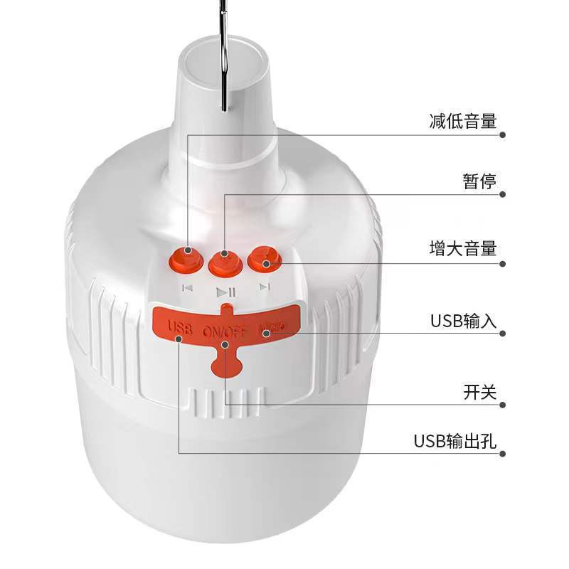 LED rechargeable bulbs, Bluetooth speakers, mobile bulbs, street stall and night market lights, outdoor camping, power outage emergency lights Item Picture