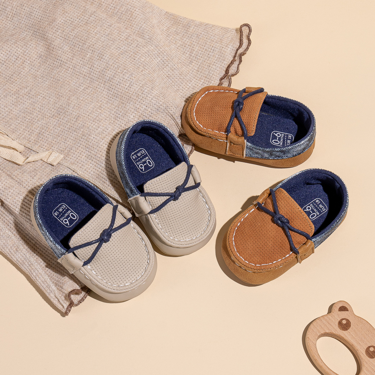 2025年新款男婴防滑豆豆鞋室内软底一脚蹬学步鞋baby shoes详情图2