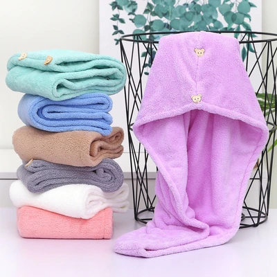 【LOVELY HOME】【 Hold jia 】 Dry hair hat Coral velvet new Tiktok lesbian dry hair hat adult home scarf thumbnail