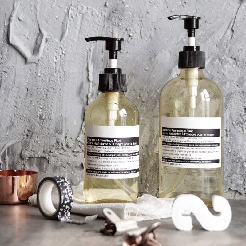 ins Nordic-style niche bottle soft furnishing bathroom shooting prop bottle glass press head Specification drawing