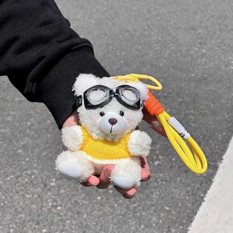 For Large Quantities, We Can Talk About Popular Online Celebrity Pilot Bear Plush Pendants, Creative Dolls, Cute Bear Figurines, Keychains, Bags And Pendants Item Picture
