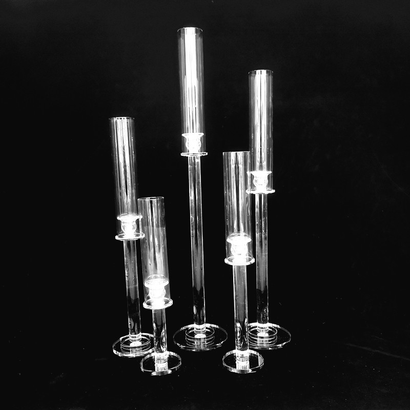 单头直杆玻璃/烛台水晶/婚庆蜡烛产品图