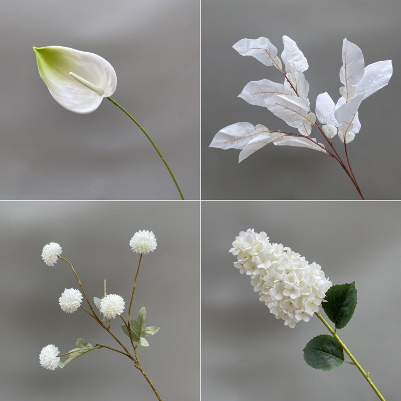 Simulación de boda arte floral sistema de flores blanco material floral rosa flores dinero hojas fondos de boda arreglos de pared decoración de techo flores falsas Application Scenario