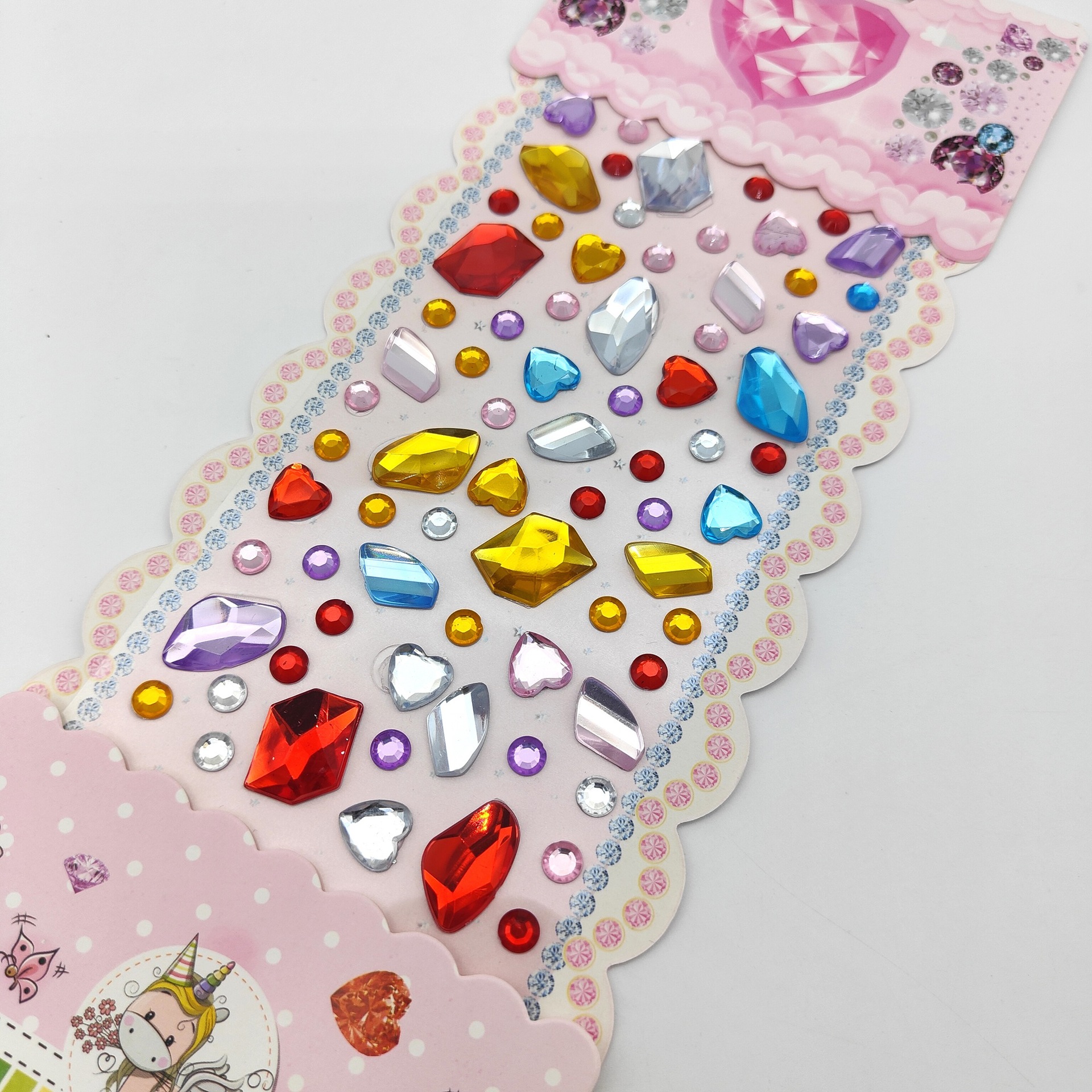 Stone diamond, colorful starry sky, square diamond, plum blossom, children's creative decorative stickers, DIY crystal stickers, acrylic diamond