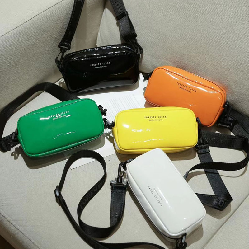 Leather Women's Bag 2022 New Trend Women's Small Square Bag Shoulder Bag Crossbody Bag Painted Cowhide Mini Mobile Phone Bag details Picture