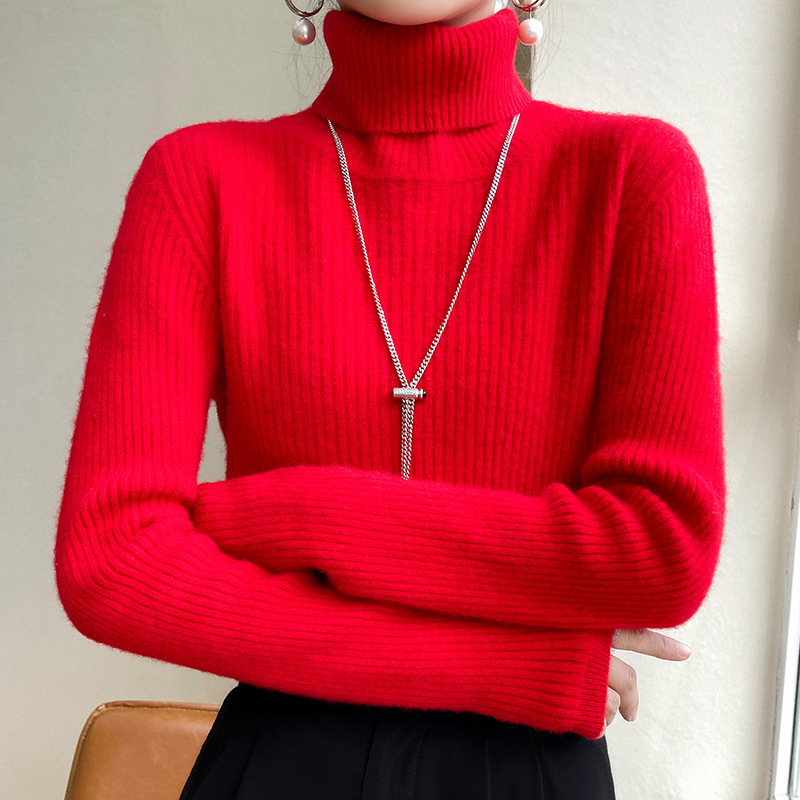 女式羊绒衫实物图