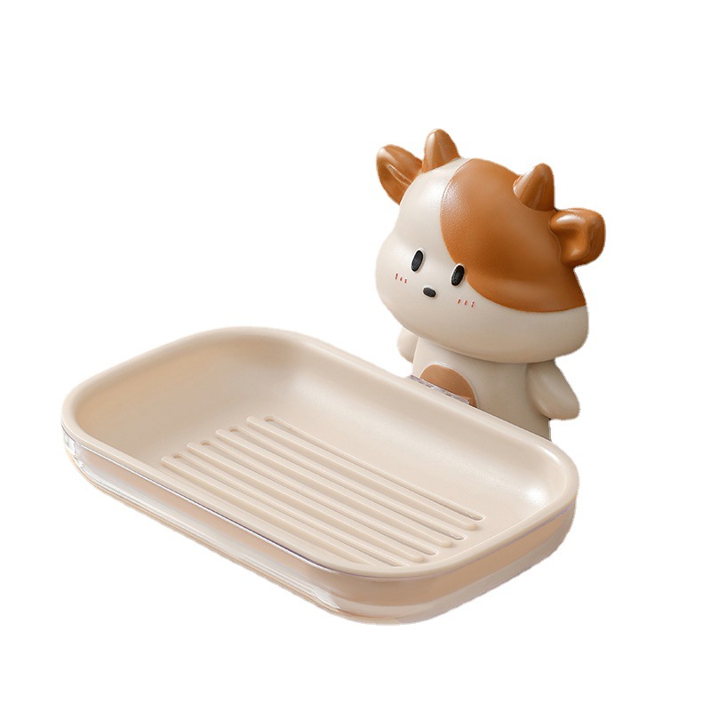 Cartoon Niu Niu perforation-free wall hanging soap box Niu Niu series bathroom soap shelf wall hanging shelf Item Picture