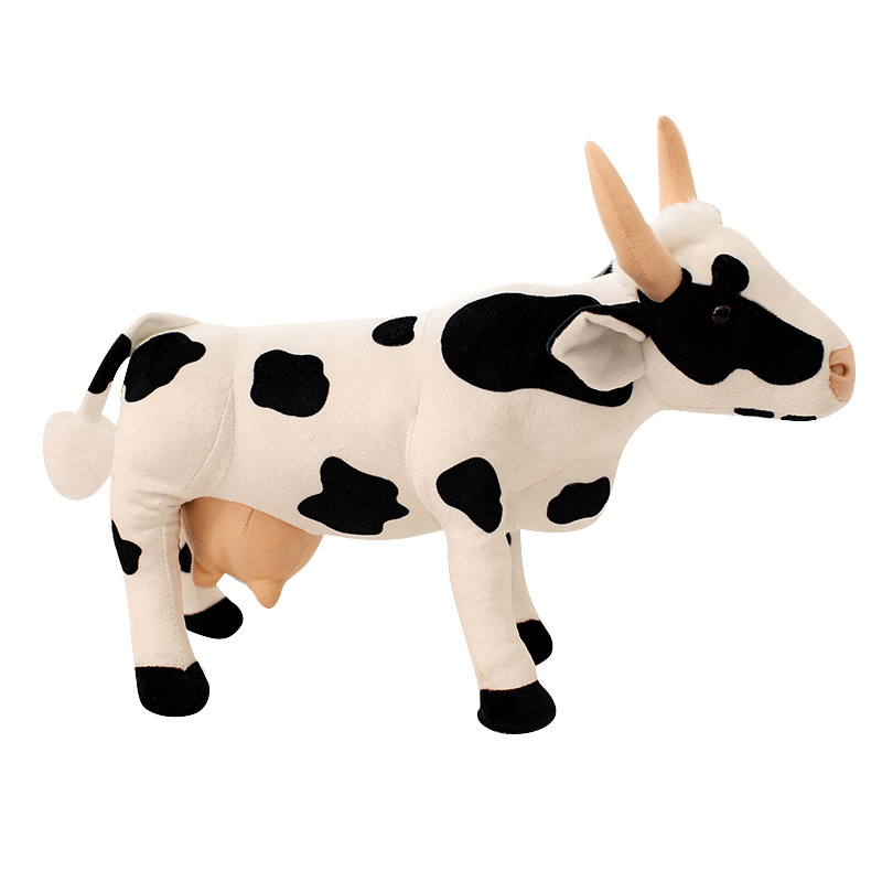 Cartoon simulation cow plush toys, national trend dolls, zodiac ox cloth dolls, photo props, children's birthday gifts Item Picture