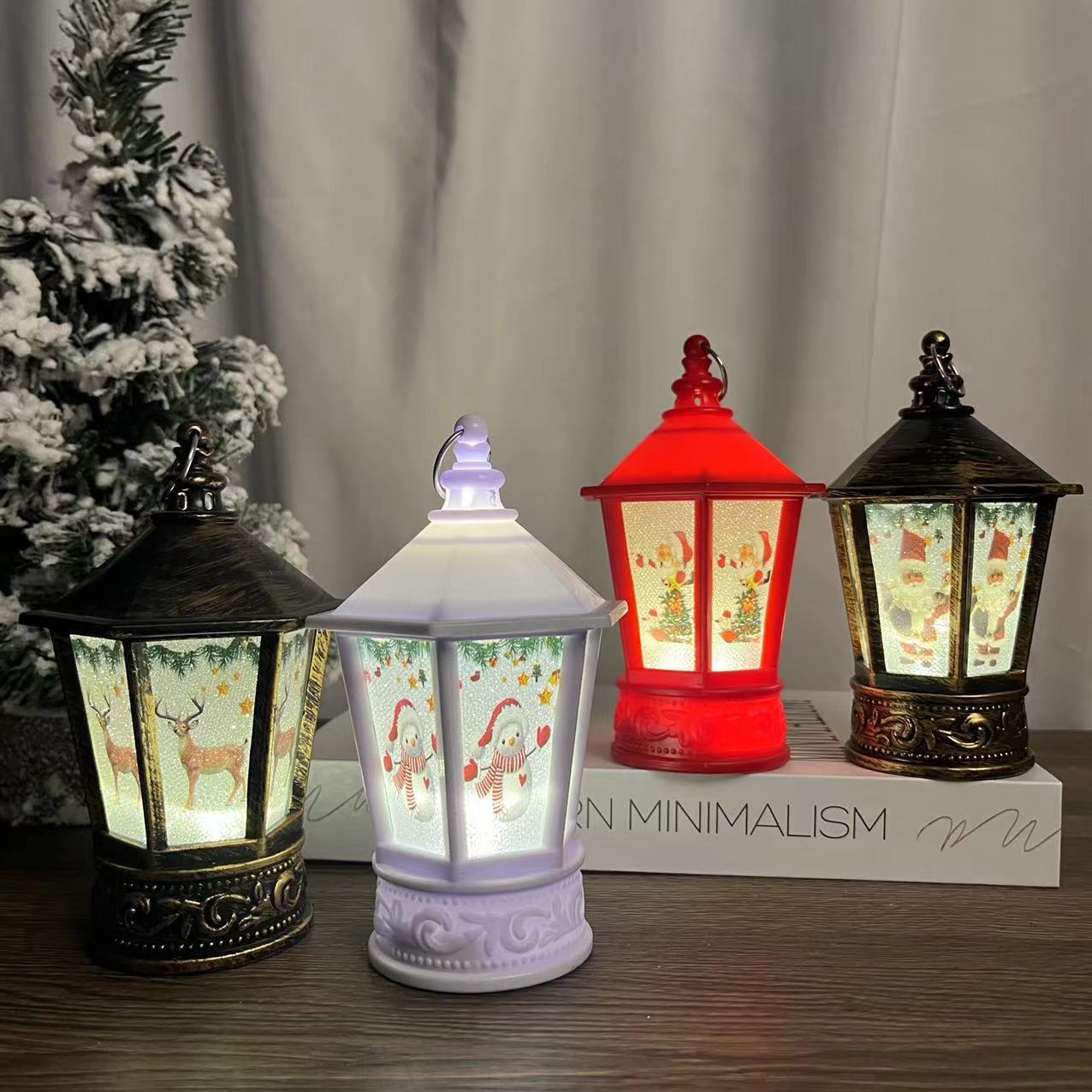 Christmas Wind Lights Candlestick Lights Candle Lights Vintage Hand Lights Christmas Ornaments Ornaments Pendants full figure