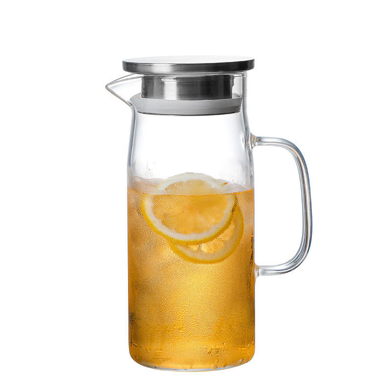 Glass cold water kettle, high borosilicate juice kettle, teapot wholesale, heat-resistant high-temperature large-capacity teapot, household cold water kettle Item Picture