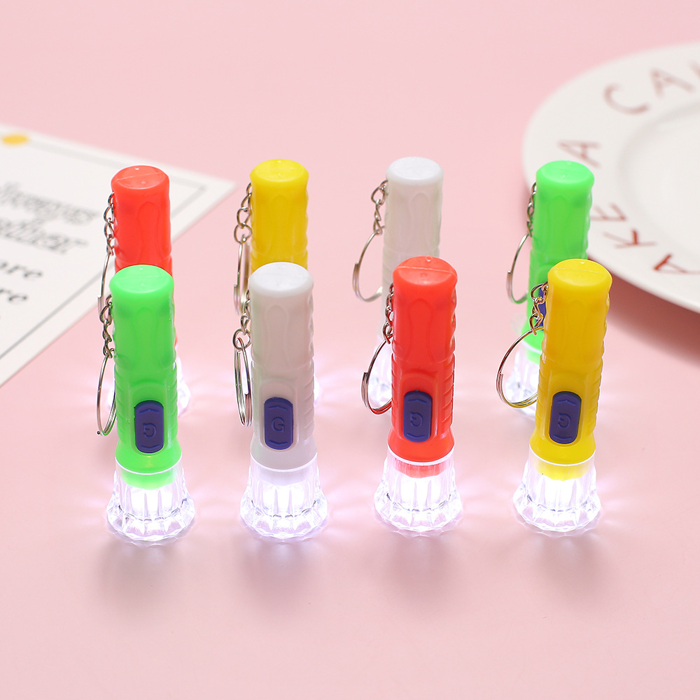 新款迷你塑料儿童小电筒 透明水晶led家用小手电 居家便携小详情图5