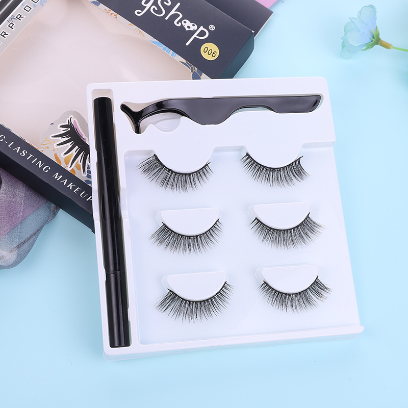 Factory Abbyshop6d-00 6 Self-Adhesive Liquid Eyeliner Glue Pen False Eyelash Set Foreign Trade details Picture