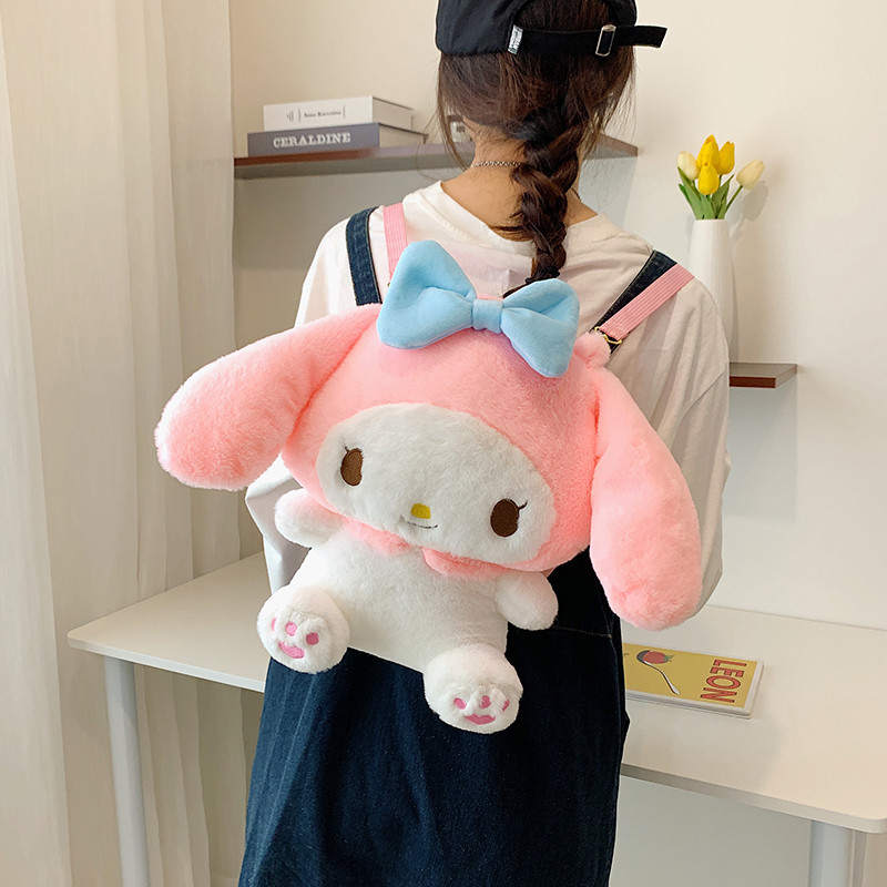 Small wholesale of Yugui Dog plush cartoon backpacks, cute Kulomi single-shoulder crossbody bags for girls, and parent-child gifts details Picture