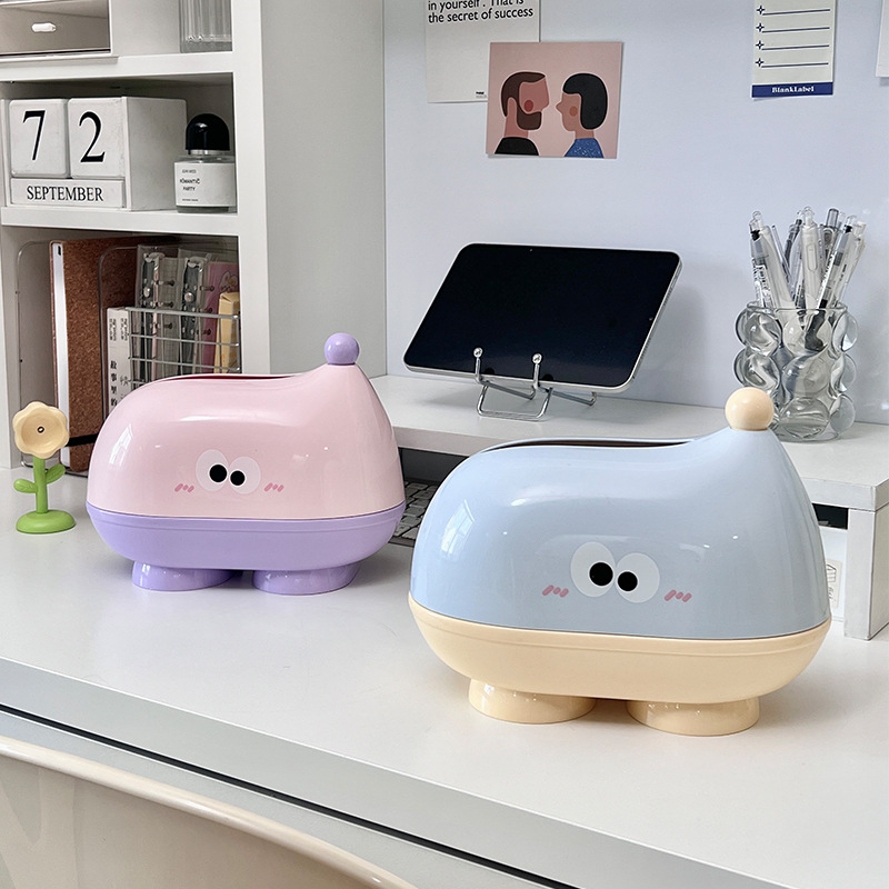 New Big eye lift tissue box, high-end spring desktop tissue box, creative ins napkins for living room home use details Picture