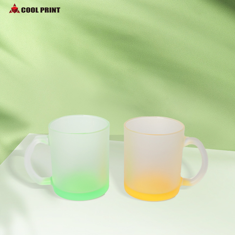 Heat transfer fluorescent glass cups, creative handmade glass cups, glass water cups, fluorescent cup gifts, logo printing Item Picture