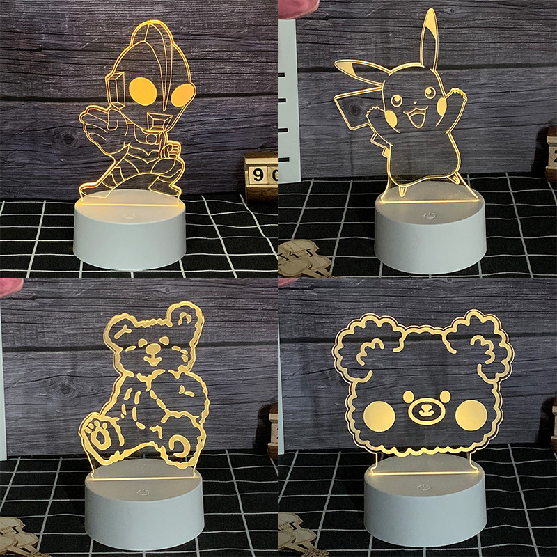 创意3D促销儿童小夜灯儿童生日礼物台灯床头卧室灯可爱公司LOGO
