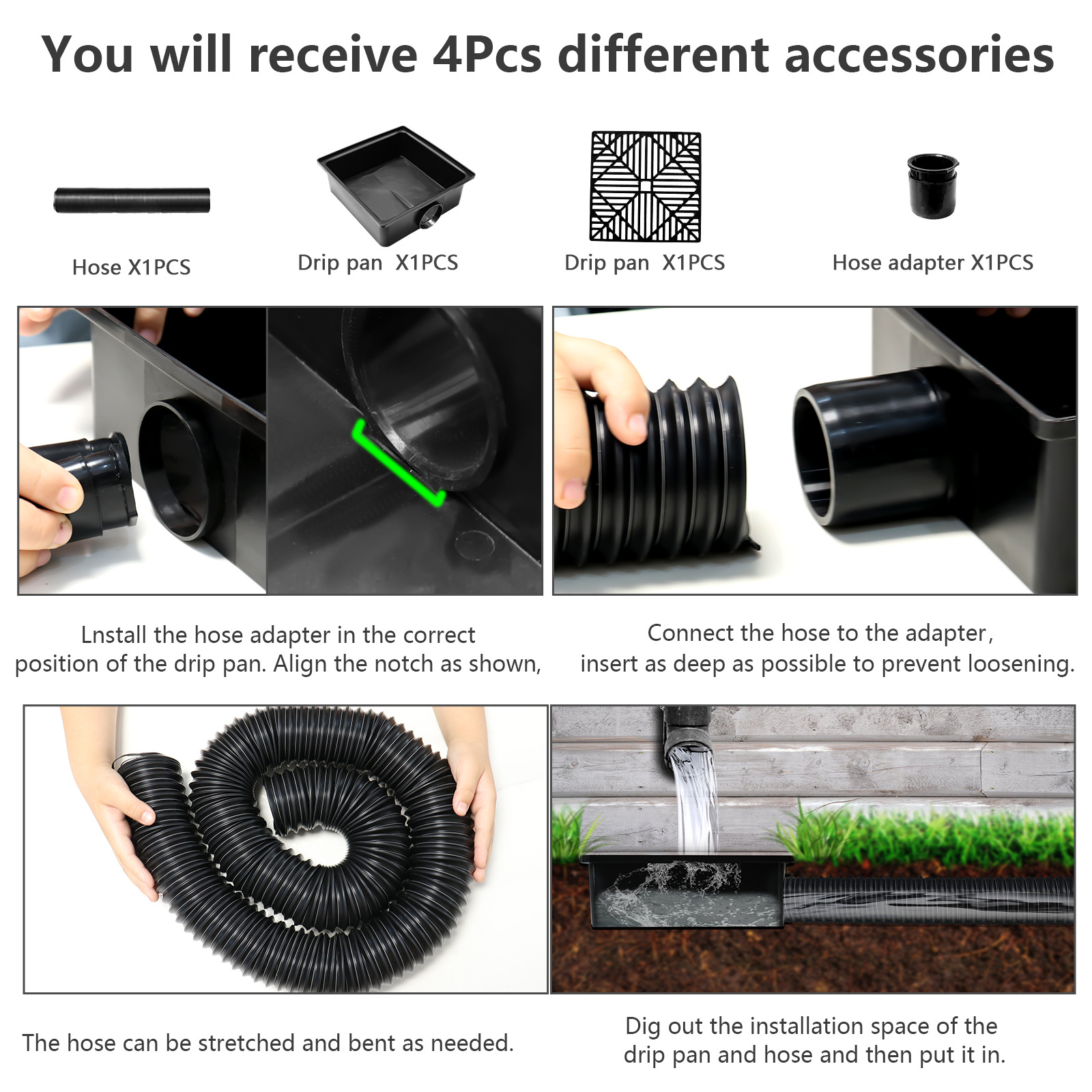 Amazon new product Catch Basin Downspout - Sink Downspout Drain adapter Application Scenario