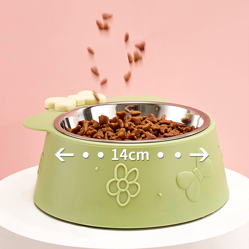 Pet acero inoxidable single bowl extra grande capacidad perro bowl fondo antideslizante antiderrapante gato bowl bebedor pet bowl wholesale details Picture
