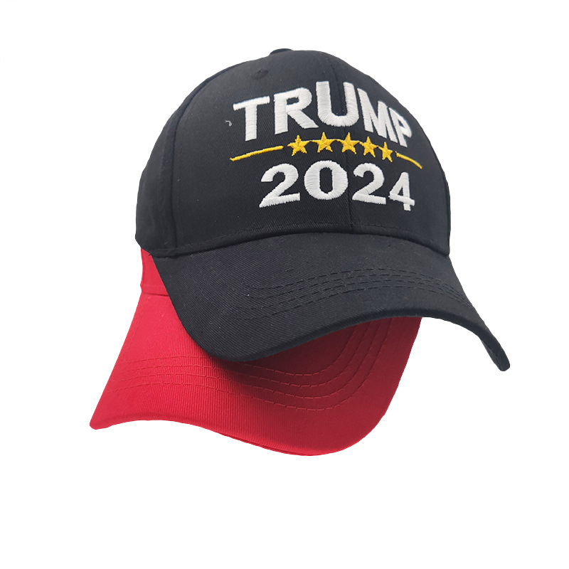 现货川普2024帽子同款棉质棒球帽trump2024外贸现货USA鸭舌帽