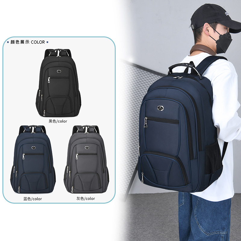 2025 New style backpack with handle, travel case, large capacity for men and women, sliding wheels, high school and junior high school students' schoolbag details Picture