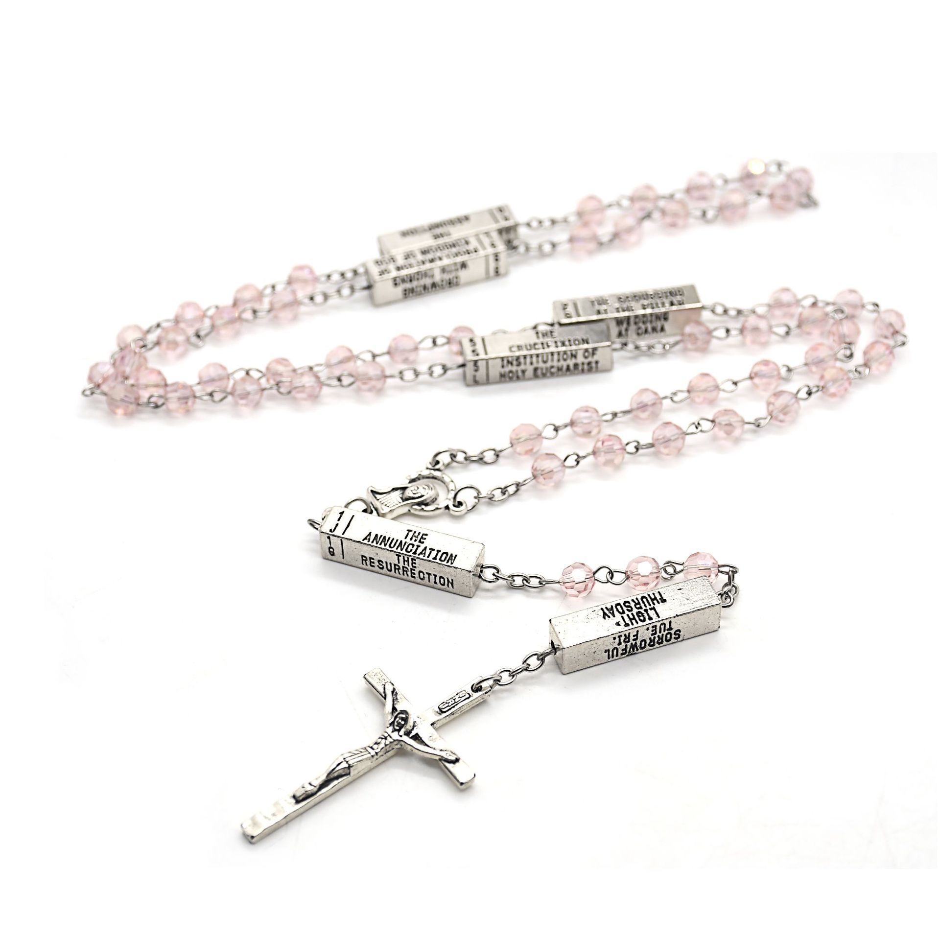 Cross-border source supply of crystal rosary, cross necklace, sweater chain Item Picture