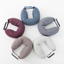 Imprinted latex pellet neck pillow Office nap pillow Travel pillow Memory outdoor travel portable pillow
