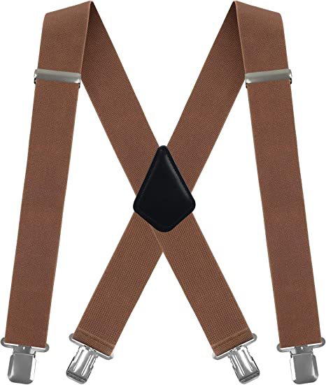 Factory Directly For The Hot Selling Men 5Cm Wide Elastic Belt Environmental Hardware Clip Buckle Suspenders Specification drawing