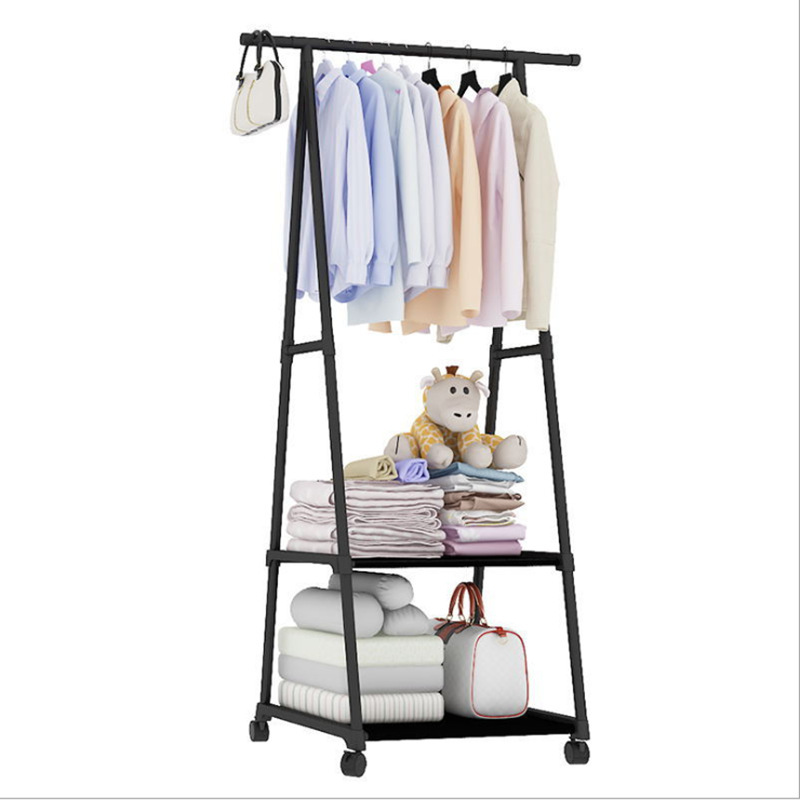 Coat rack, triangular coat rack, pull-down, multi-layer storage rack, simple and modern hanging clothes rack, drying rack Item Picture