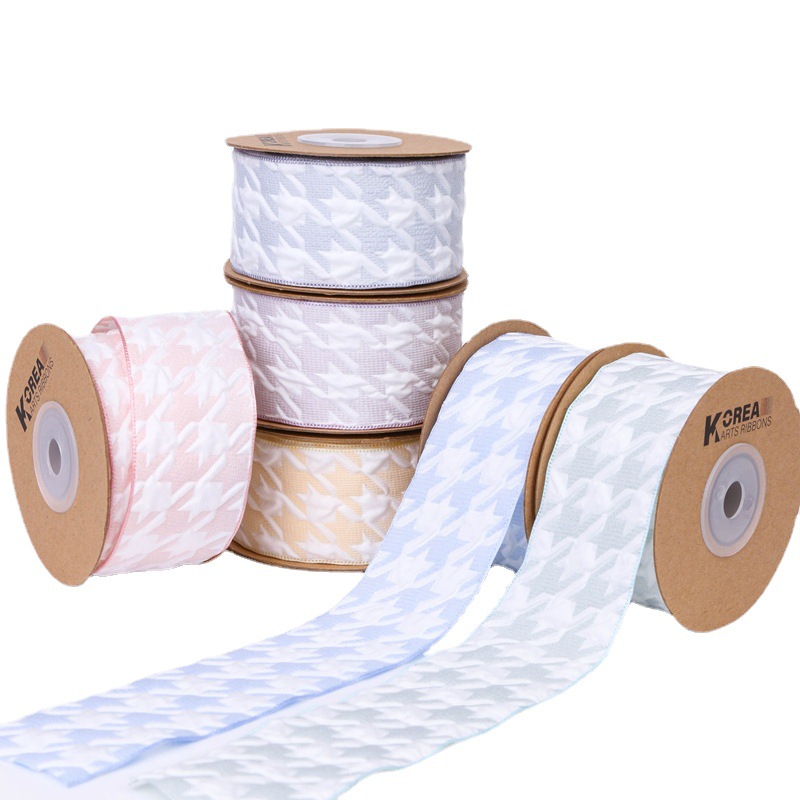 Three-Dimensional Plaid Fabric Webbing Diy Bow Hair Accessories Gift Decoration Florist Flower Packaging Shoes Flower Hat Belt Item Picture