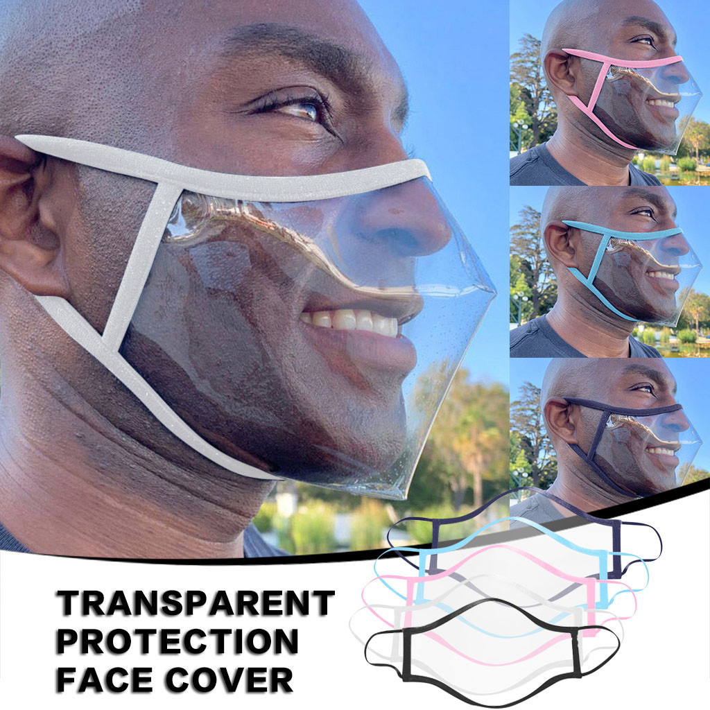 The source manufacturer supplies adult male and female universal lip dust-proof, smog-proof and spit-proof PVC transparent mask full figure