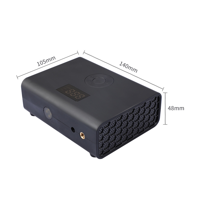 数显款充气泵/便携充气泵/轮胎打气泵白底实物图