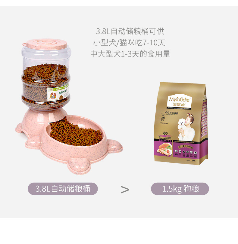 New pet feeders, dog automatic food dispensers, household food bowls for cats and dogs, new feeding machines, Teddy feeders details Picture