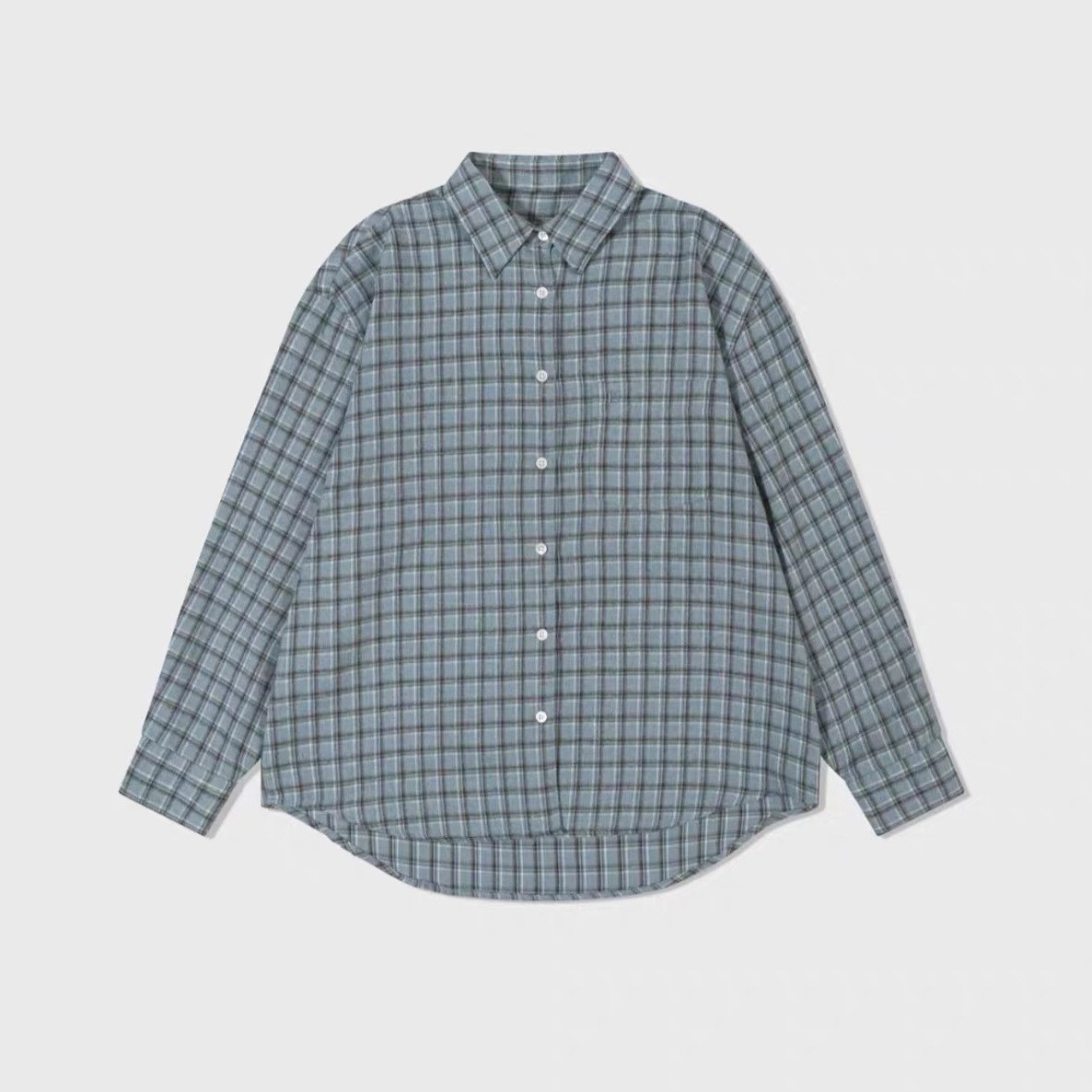 Some of the 2024 autumn new styles of retro embroidered checkered shirts by Korean designer low cl*ssic are now available Item Picture