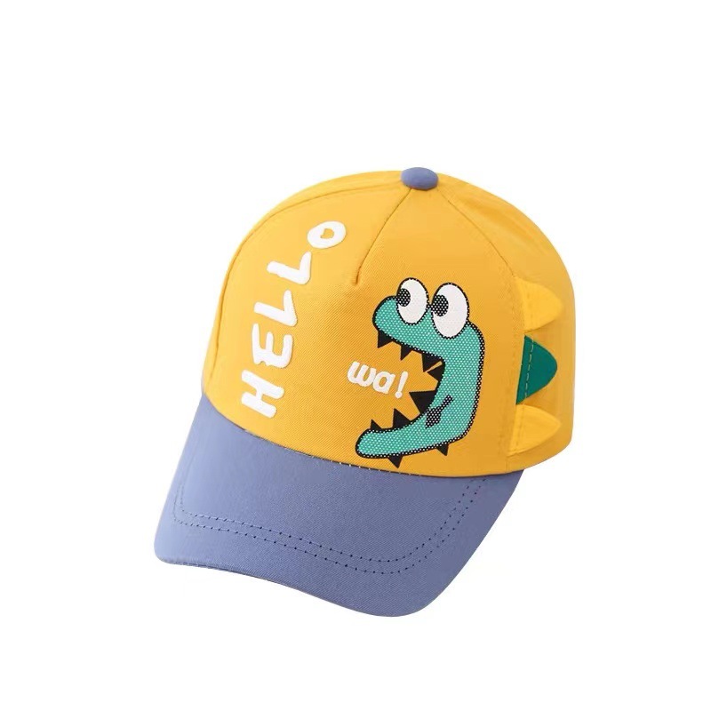 Cartoon Cartoon Dinosaur English Embroidered Children's Baseball Cap Cute Casual Spring Summer Cap Spot Children's Cap Item Picture