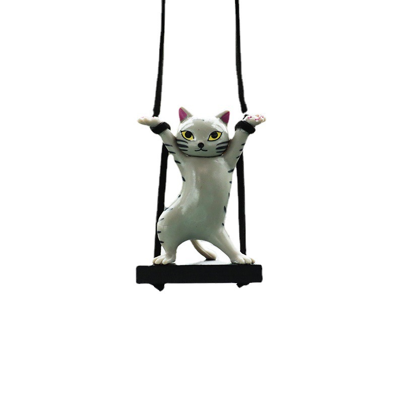 Swing dancing cat car hanger, rearview mirror hanger, cute decoration, seductive cat, personalized and creative car hanger decoration Item Picture
