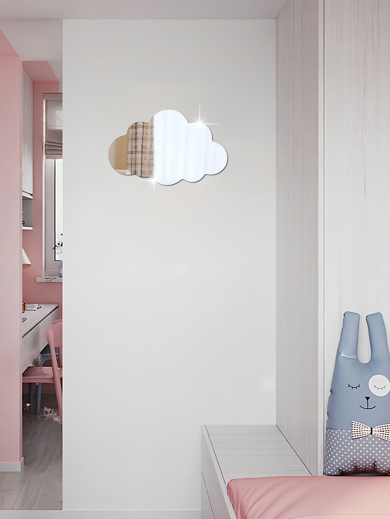 跨境镜面墙贴/1片云朵款镜产品图