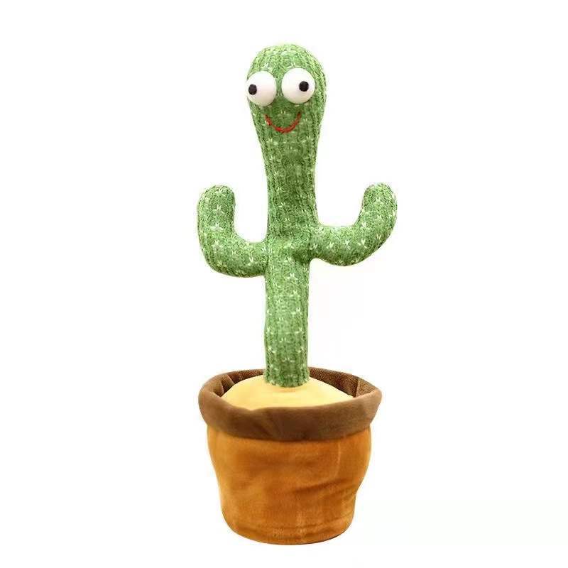 A cross-border dancing cactus sand sculpture of the same style as Douyin, an electric plush toy that can twist, learn to speak, sing and glow Item Picture