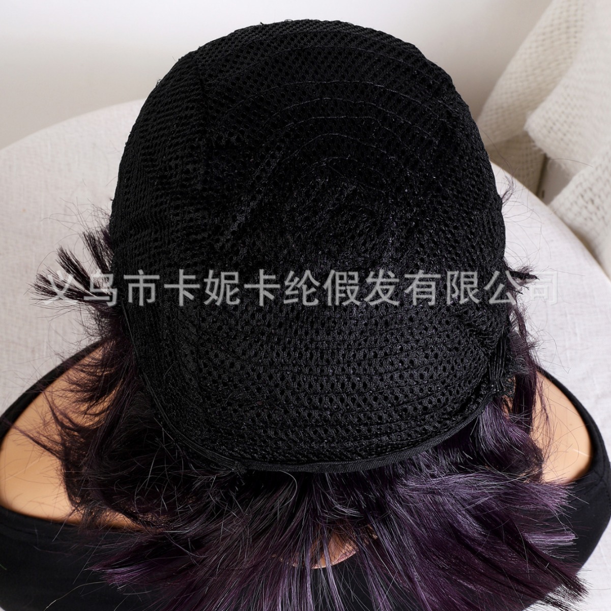 8inch الشعر المستعار الأسود من طراز Leyu Hebow Form Hew Wigs Item Picture