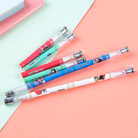 厂家批发彩虹灯双头转转中性笔 创意学生书写圆珠笔 办公中油笔