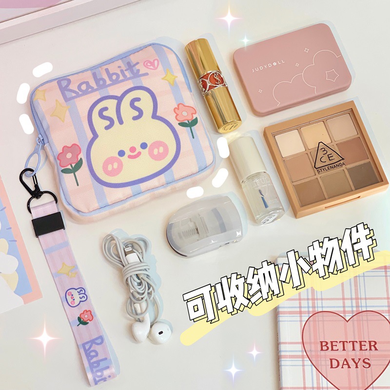 姨妈巾收纳包可爱月事包便携学生用装放卫生巾的小包收纳袋女生包