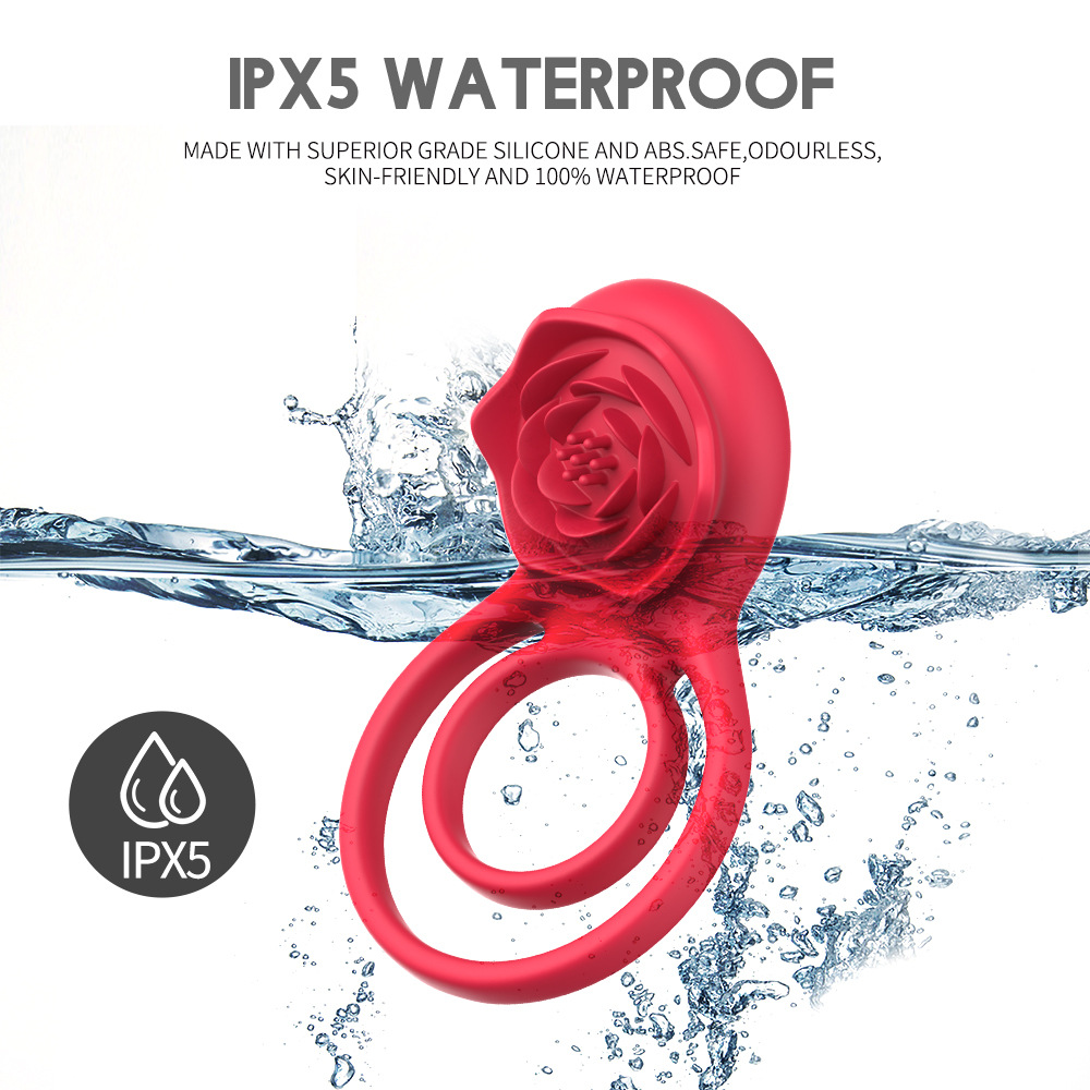 Best-selling rose lock essence ring for men, resonance masturbation and adult sex products Application Scenario