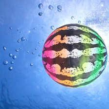 凯答夏季新品彩虹西瓜水球水中运动玩具球西瓜球工厂现货销售足球